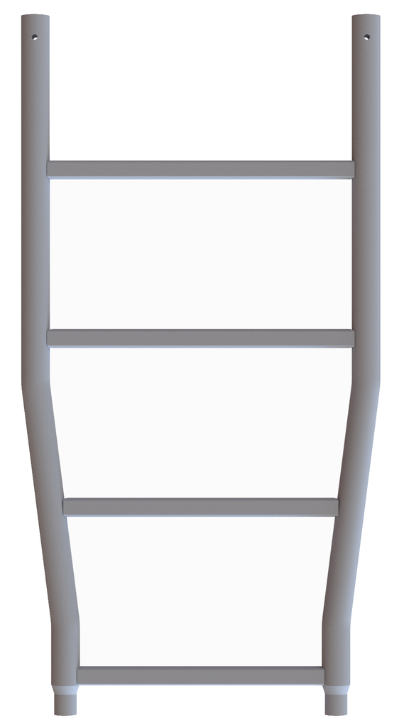 Übergangsstück aus Aluminium  LW 400 mm mit Rohrprofil-Sprossen Übergangsstück aus Aluminium  LW 400 mm mit Rohrprofil-Sprossen
