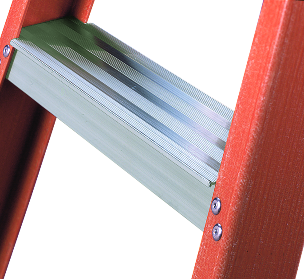 Doppelstufenstehleitern, Fiberglas mit Alustufen Doppelstufenstehleitern, Fiberglas mit Alustufen