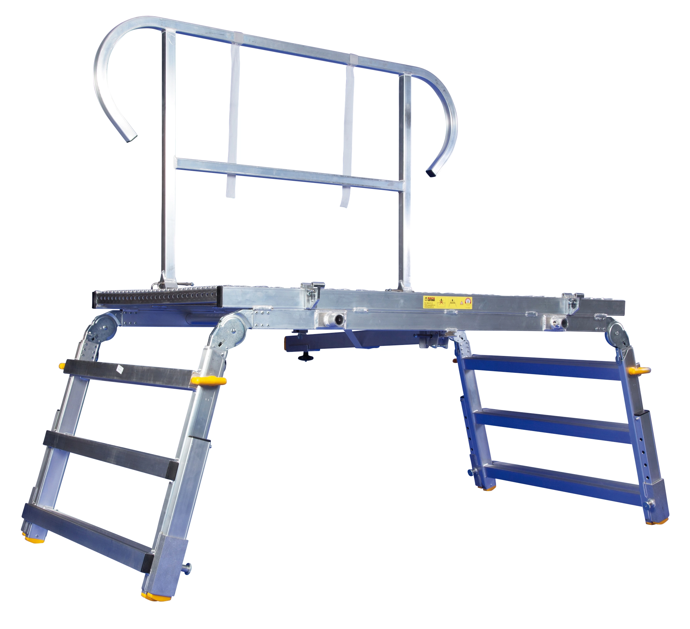 Rettungsplattform nach DIN 14830 mit Schienenrollen Rettungsplattform nach DIN 14830 mit Schienenrollen