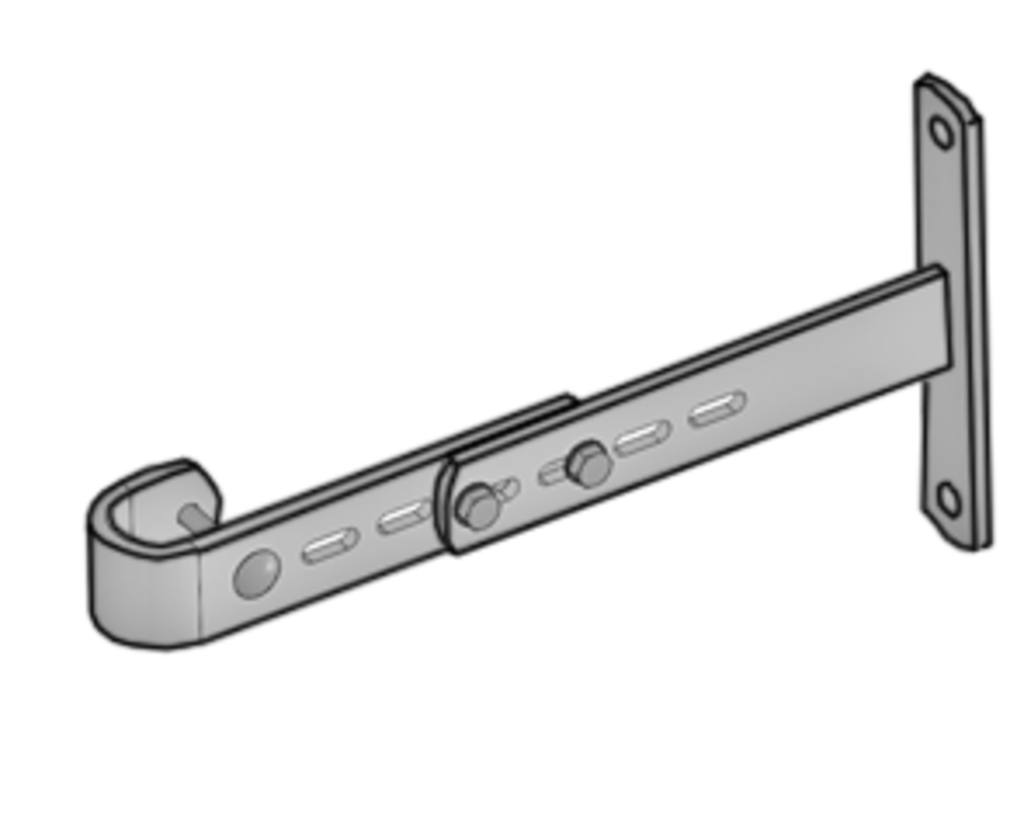 Wandbefestigung mit Leiteranschlussteil 160 – 260 mm Mauerwerk Ø 34 mm Wandbefestigung mit Leiteranschlussteil 160 – 260 mm Mauerwerk Ø 34 mm