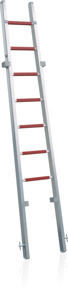 Steckleitern aus Alu, geschraubte Holmsprossenverbindung