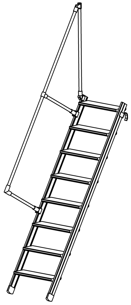 Selbstbautreppen, LW 500mm, Stufen aus Alu Selbstbautreppen, LW 500mm, Stufen aus Alu