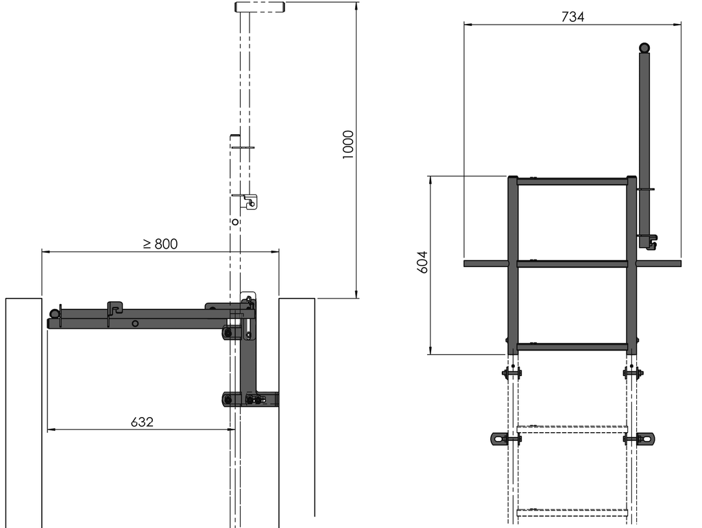 Umklappbare Einstieghilfe Umklappbare Einstieghilfe