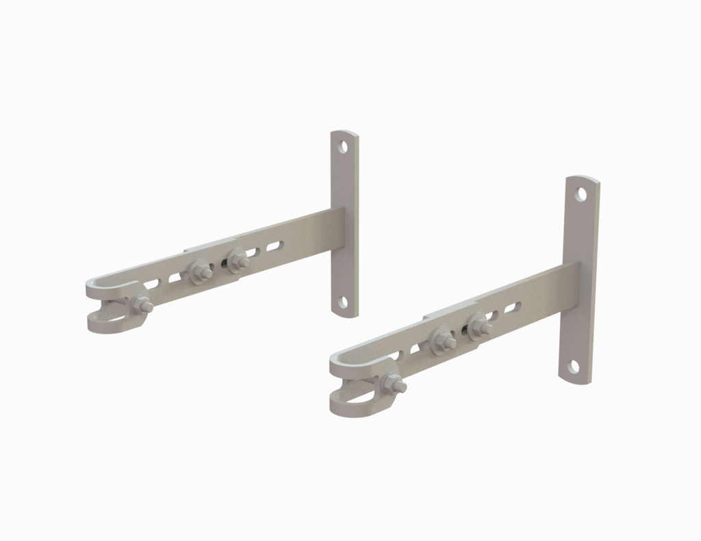 Wandbefestigung verstellbar, Ø 34, Edelstahl, V4A