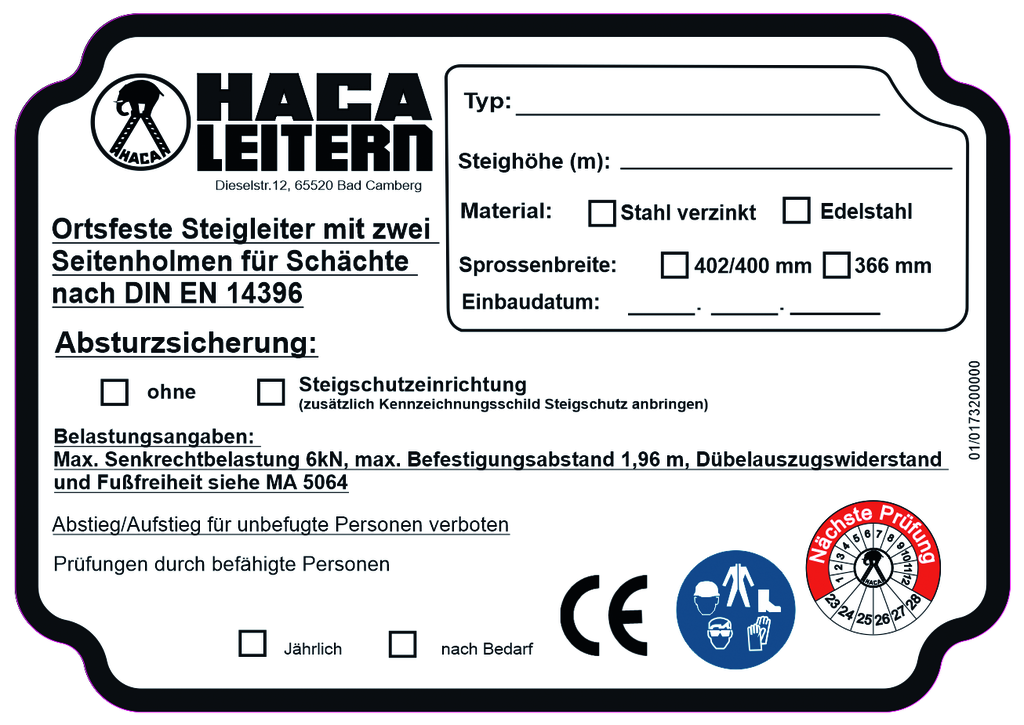 Kennzeichnungsschilder