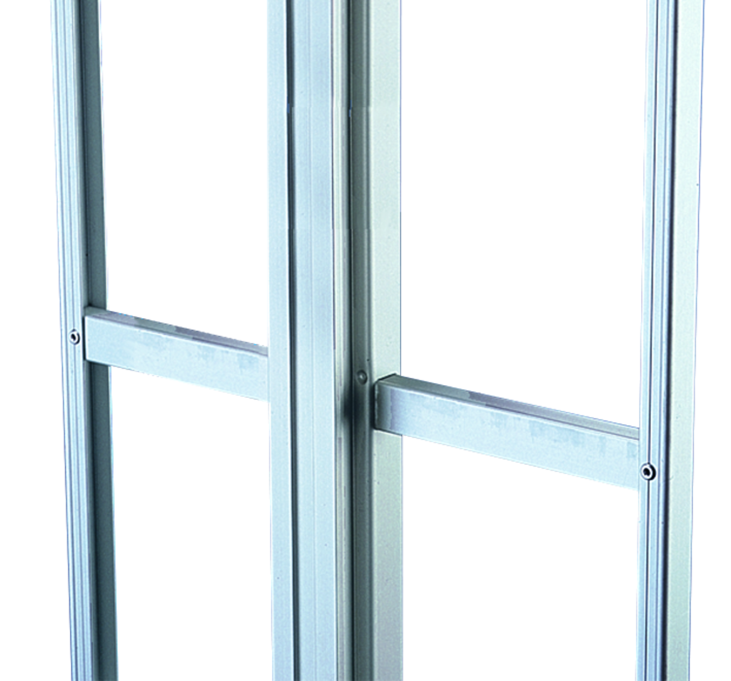 Einholmleiter aus Aluminium mit durchgehnder seitlicher  Abrutschsicherung Einholmleiter aus Aluminium mit durchgehnder seitlicher  Abrutschsicherung