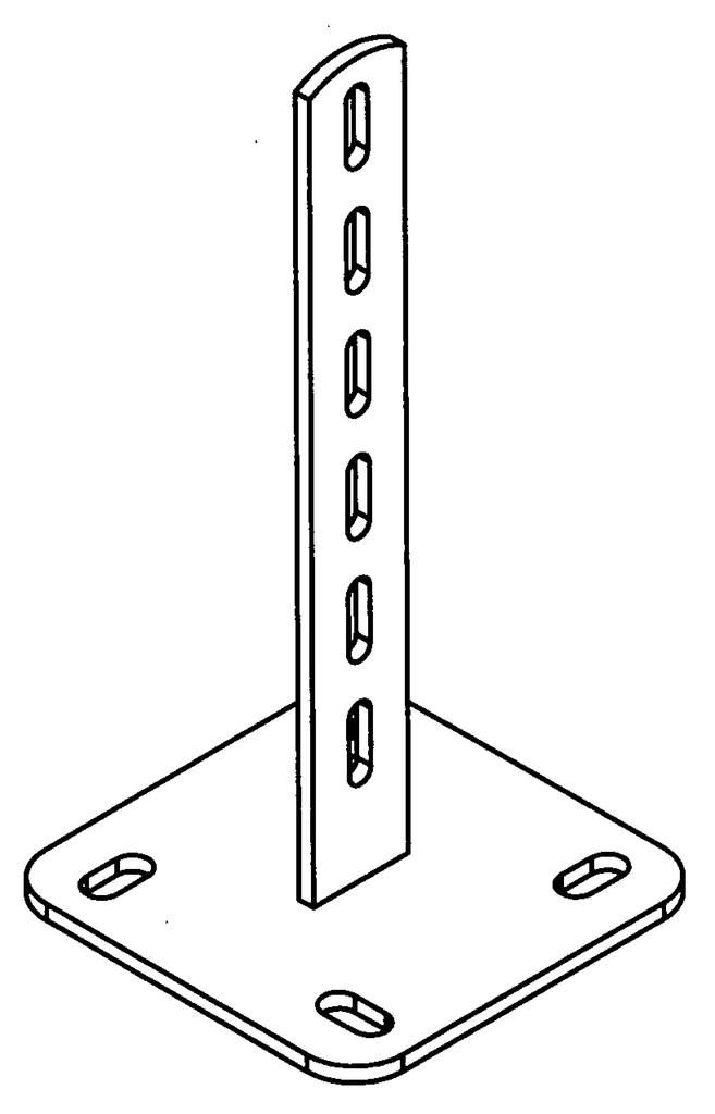 Fußplatten, 2 Stck., inkl. Schrauben