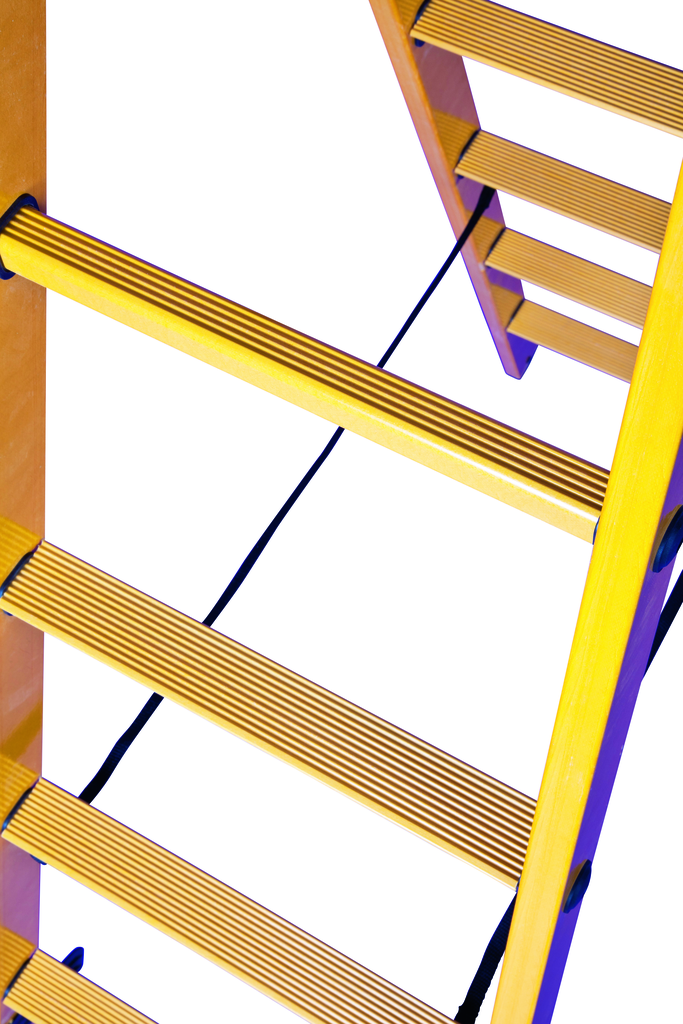 Stehleiter aus Fiberglas, mit Standsprossen Stehleiter aus Fiberglas, mit Standsprossen