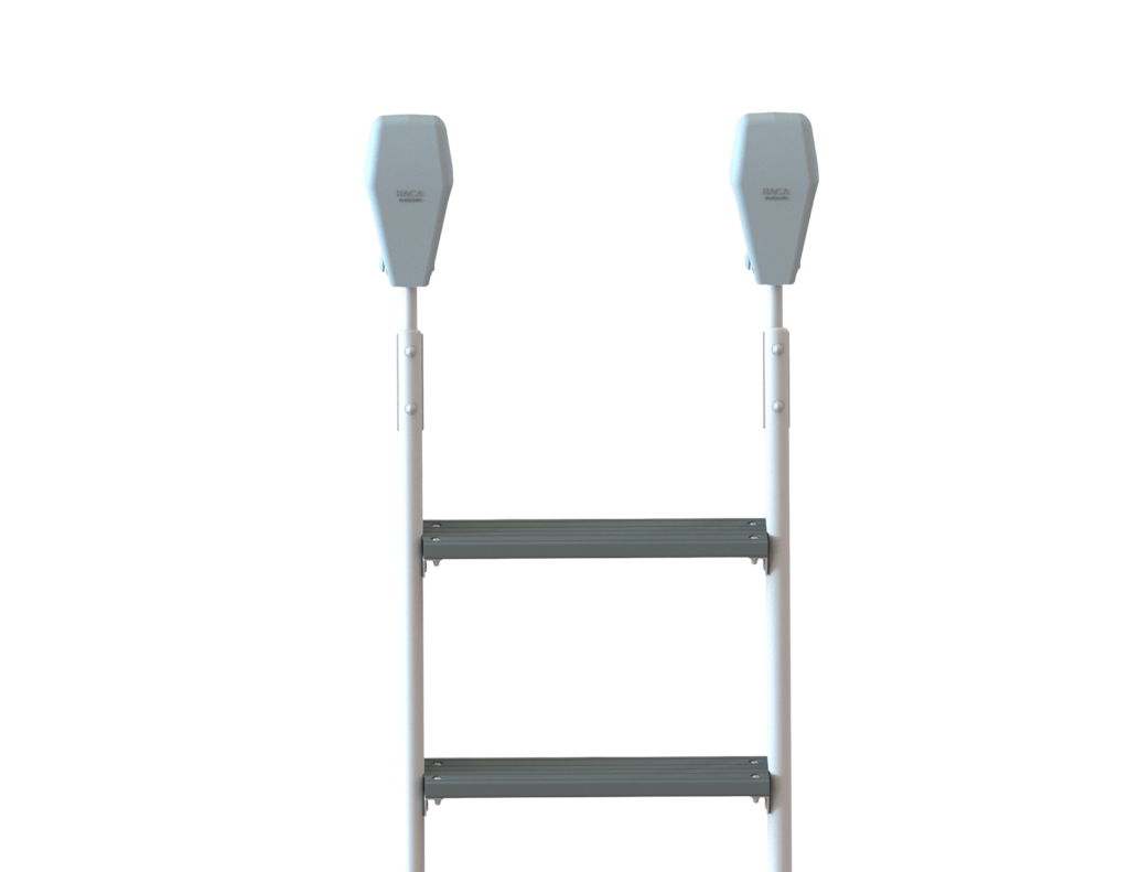 Regalleitern aus Alu, Ovalrohr