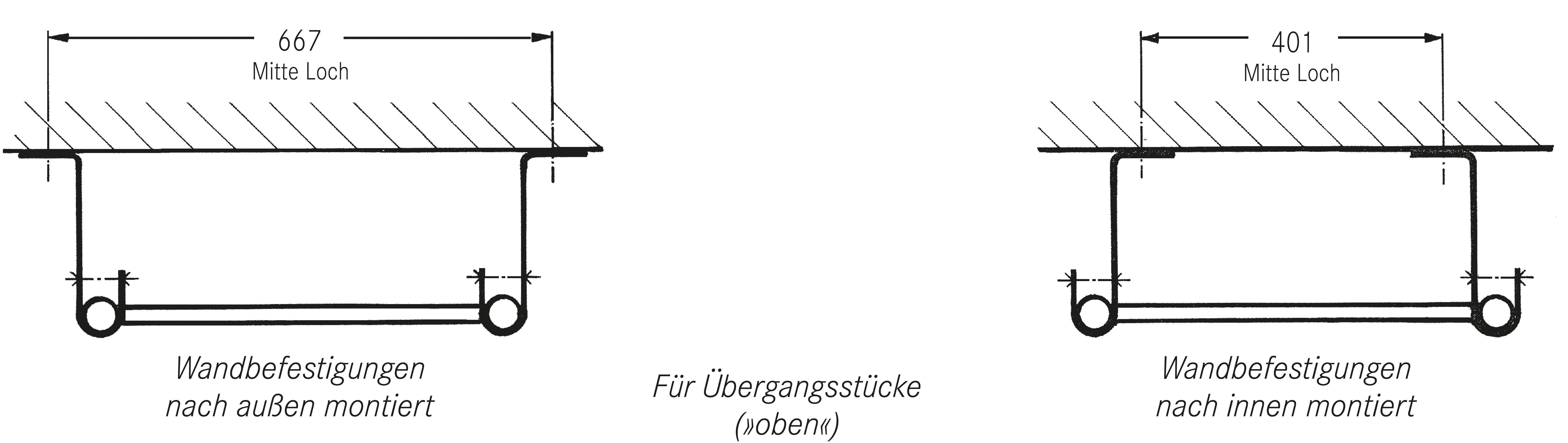 Übergangsstück aus Stahl LW 366 mm LW oben ??? mit U-Profil-Sprossen Übergangsstück aus Stahl LW 366 mm LW oben ??? mit U-Profil-Sprossen