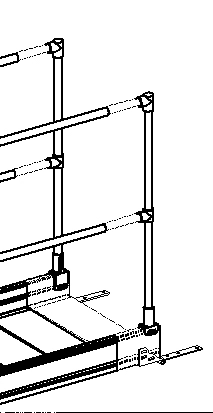 Podestvergrößerungen für Podesttreppen (ohne Stützteil) und Überbrückungen, Lichte Weite 1000 mm