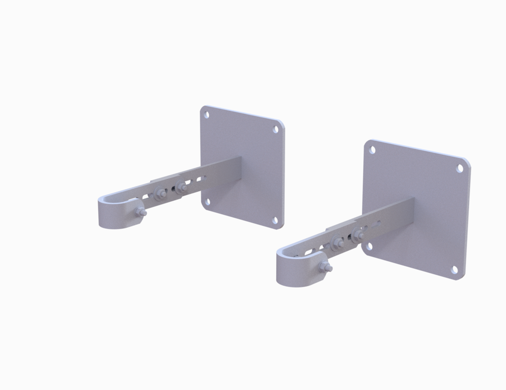 Wandbefestigung verstellbar, Ø 48, Mauerwerk, Stahl, feuerverzinkt