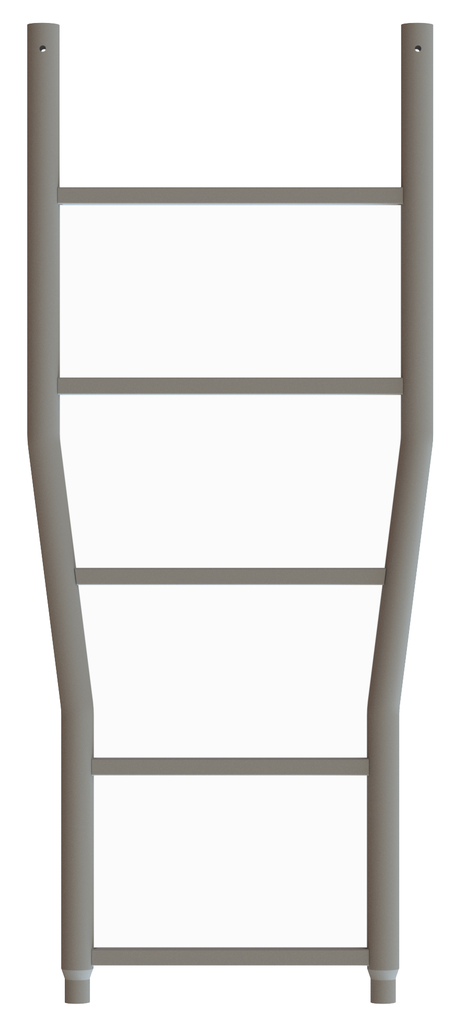 Grundleiter aus Stahl LW 366 mm mit Rohrprofil-Sprossen Grundleiter aus Stahl LW 366 mm mit Rohrprofil-Sprossen