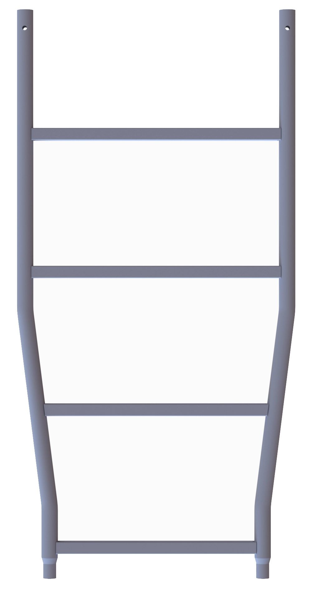 Übergangsstück aus Stahl LW 366 mm LW oben ??? mit Rohrprofil- Sprossen Übergangsstück aus Stahl LW 366 mm LW oben ??? mit Rohrprofil- Sprossen