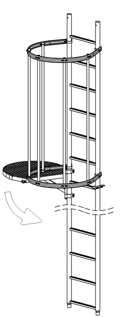 0529122101 Schwenkbare Besteigesicherung