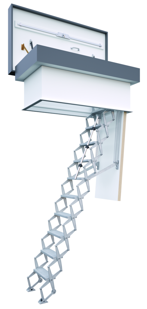 Flachdachausstieg mit Scherentreppe Attic X Flachdachausstieg mit Scherentreppe Attic X