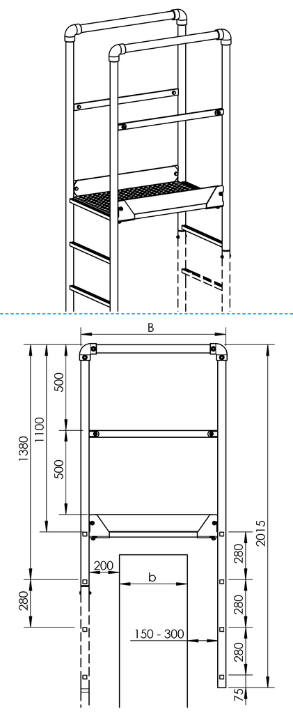 Übersteigteile im Bausatz Übersteigteile im Bausatz