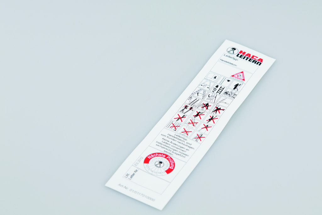 Kennzeichnungsschild Leiter Kennzeichnungsschild Leiter