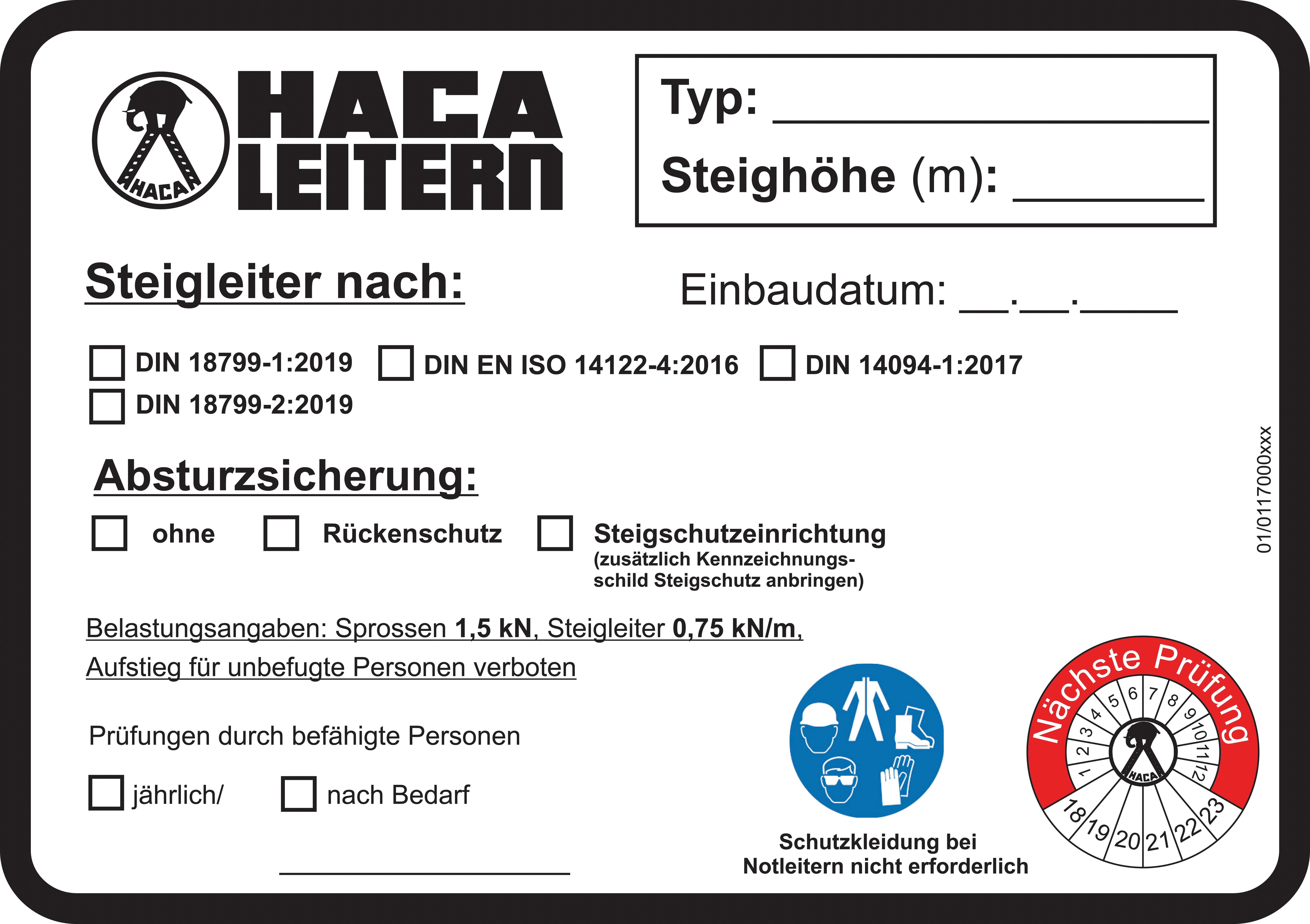 Kennzeichnungsschilder Kennzeichnungsschilder