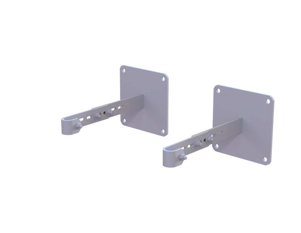 Wandbefestigung verstellbar, Ø 34, Mauerwerk, Stahl, feuerverzinkt