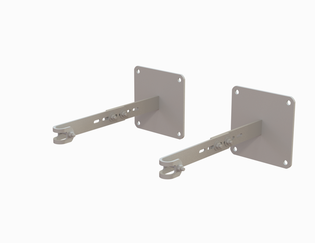 Wandbefestigung verstellbar, Ø 34, Edelstahl, V4A