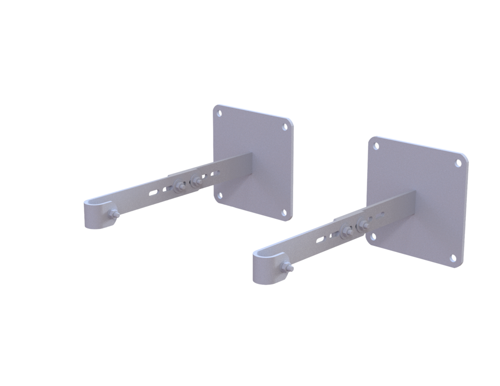 Wandbefestigung verstellbar, Ø 34, Mauerwerk, Stahl, feuerverzinkt