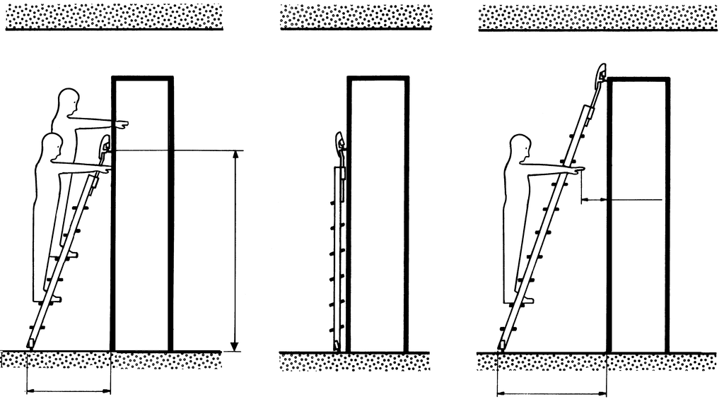 Regalleitern für Einzelregale, Regalleitern für Einzelregale,