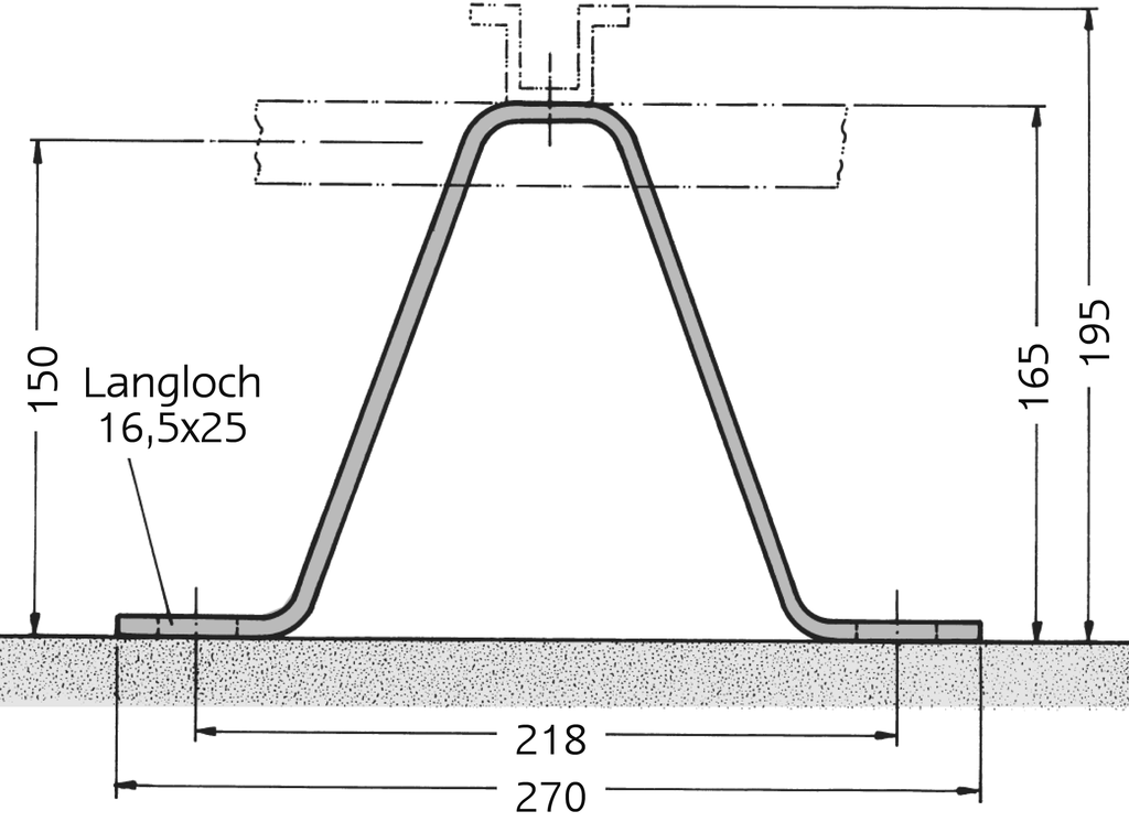 Wandbefestigungsbügel für ebene Bauwerke Wandbefestigungsbügel für ebene Bauwerke