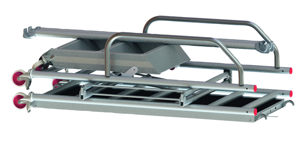 Klappbares Minigerüst aus Alu mit Treppe Klappbares Minigerüst aus Alu mit Treppe