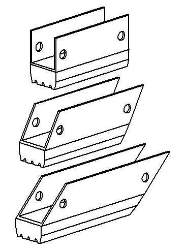 Treppenschuhe Vario-Step, Für Neigung 60°