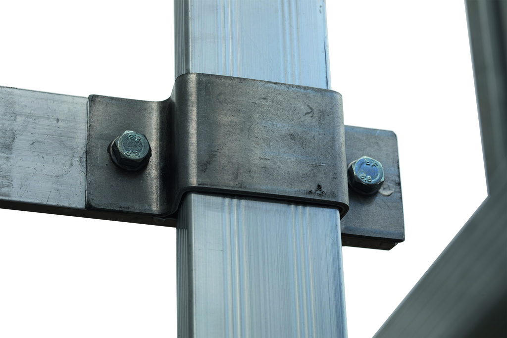 Wandbefestigungsset zum Klemmen an Holm Wandbefestigungsset zum Klemmen an Holm