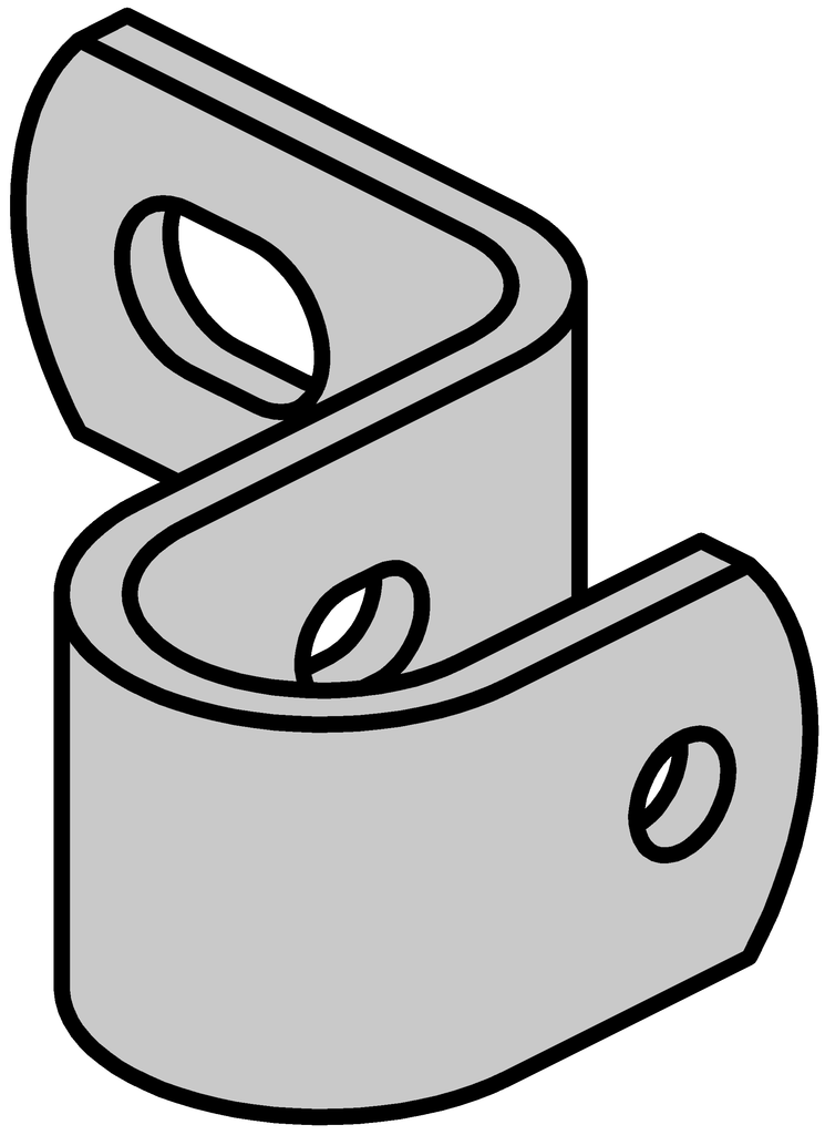 Standard Wandbefestigung für Leiterholm Ø 34 mm Holmabstand 60 mm Standard Wandbefestigung für Leiterholm Ø 34 mm Holmabstand 60 mm