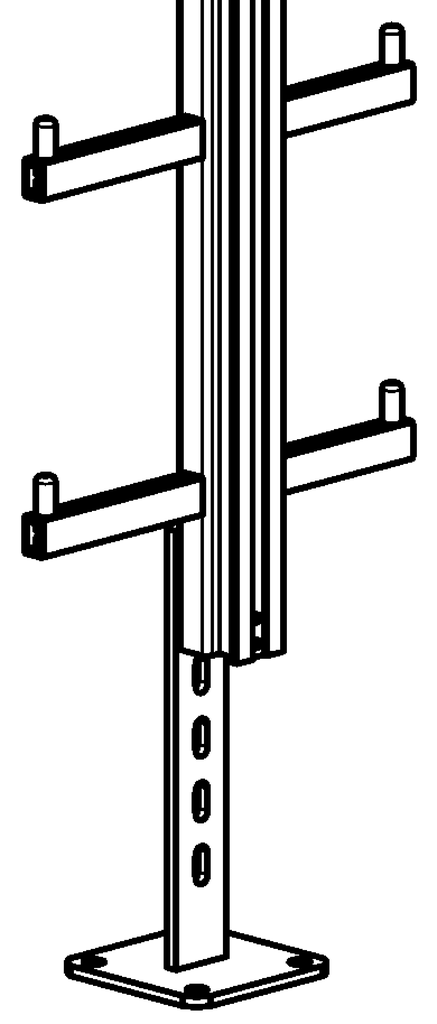 Fußplatte für Einholm-Aluminiumleitern Fußplatte für Einholm-Aluminiumleitern
