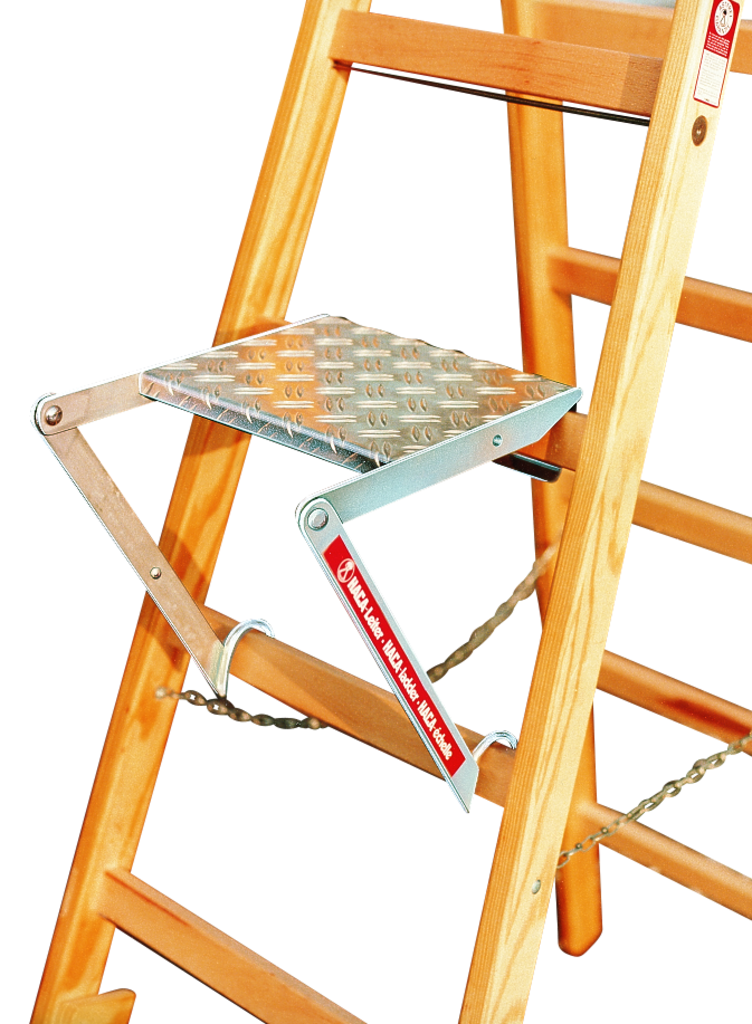 Einklappbare Arbeits- und Ablageplattform aus Aluminium Einklappbare Arbeits- und Ablageplattform aus Aluminium