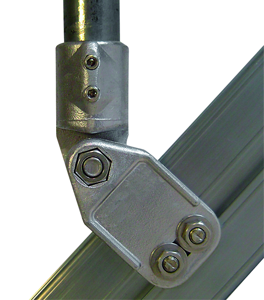 Treppenwangen-Anschlussstück mit Gelenk Serie 75 Treppenwangen-Anschlussstück mit Gelenk Serie 75