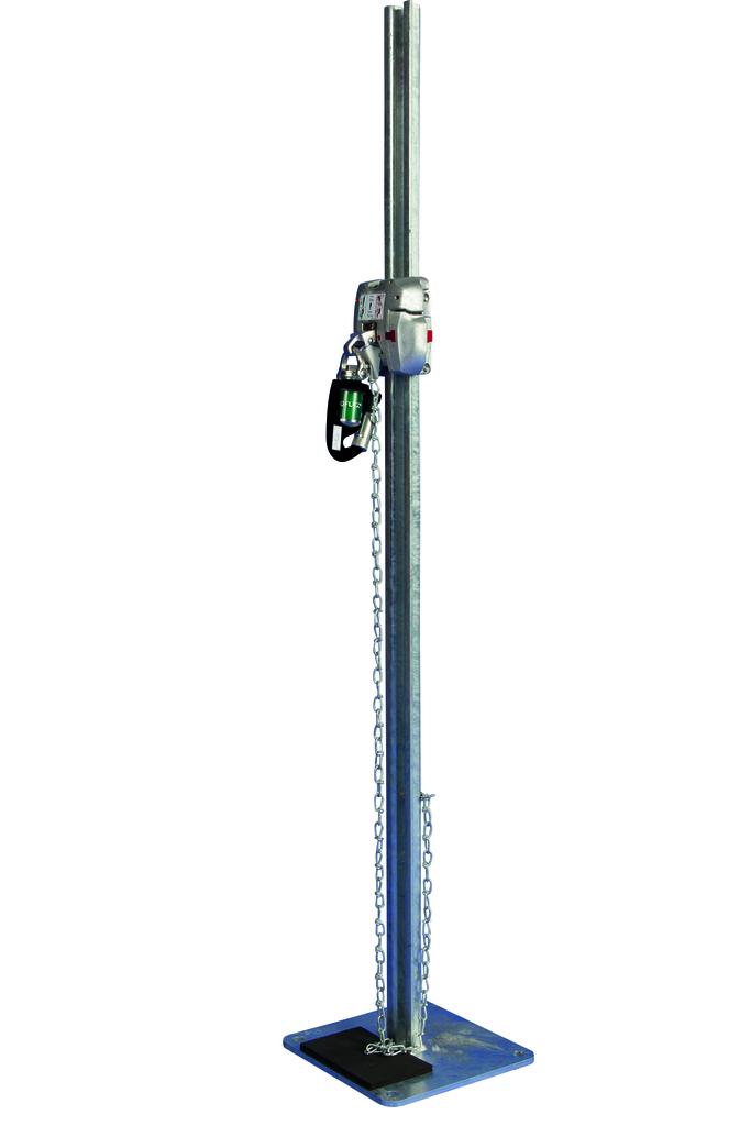 Prüfstation für Fallschutzläufer der MultiSafe-Reihe Prüfstation für Fallschutzläufer der MultiSafe-Reihe