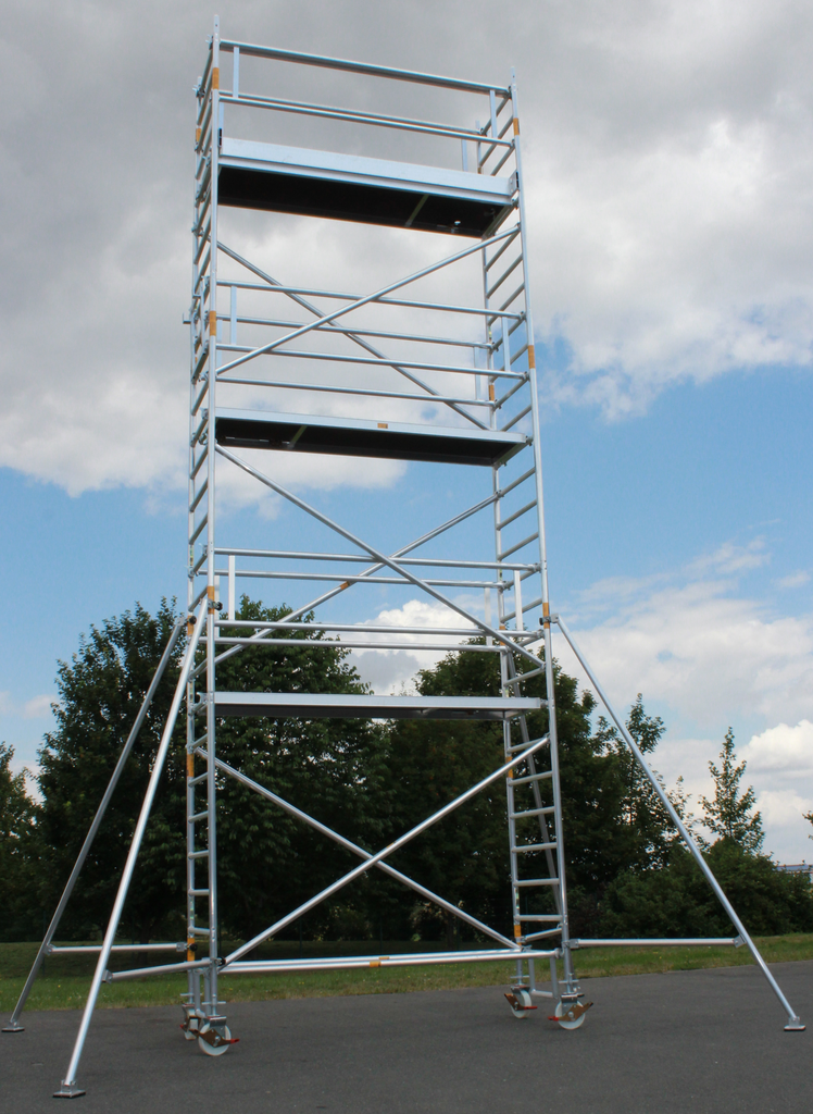 Fahrgerüst aus Alu, Bühne 2,50 m x 0,85 m Fahrgerüst aus Alu, Bühne 2,50 m x 0,85 m