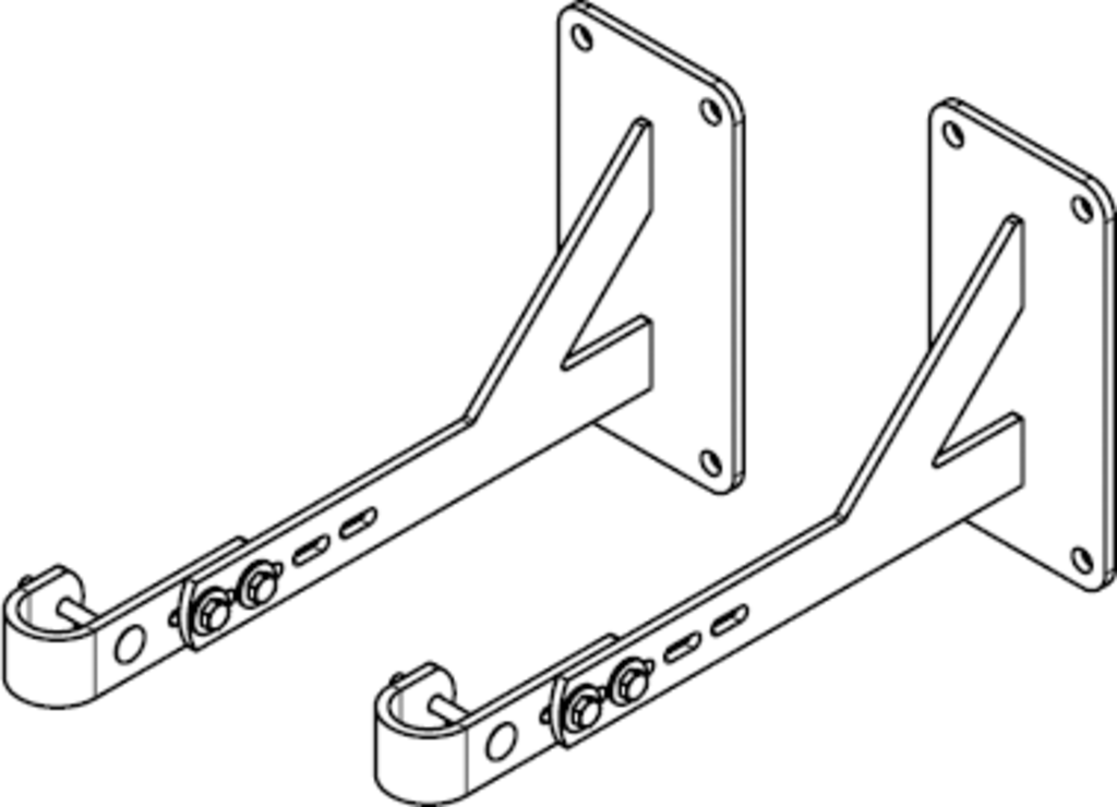 Wandbefestigung verstärkt mit Leiteranschlussteil 400 – 475 mm (Platte) Beton Ø 48 mm Wandbefestigung verstärkt mit Leiteranschlussteil 400 – 475 mm (Platte) Beton Ø 48 mm