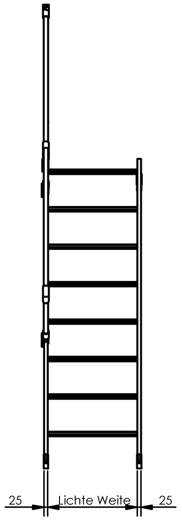 Selbstbautreppen, LW 600mm, Stufen aus Alu Selbstbautreppen, LW 600mm, Stufen aus Alu