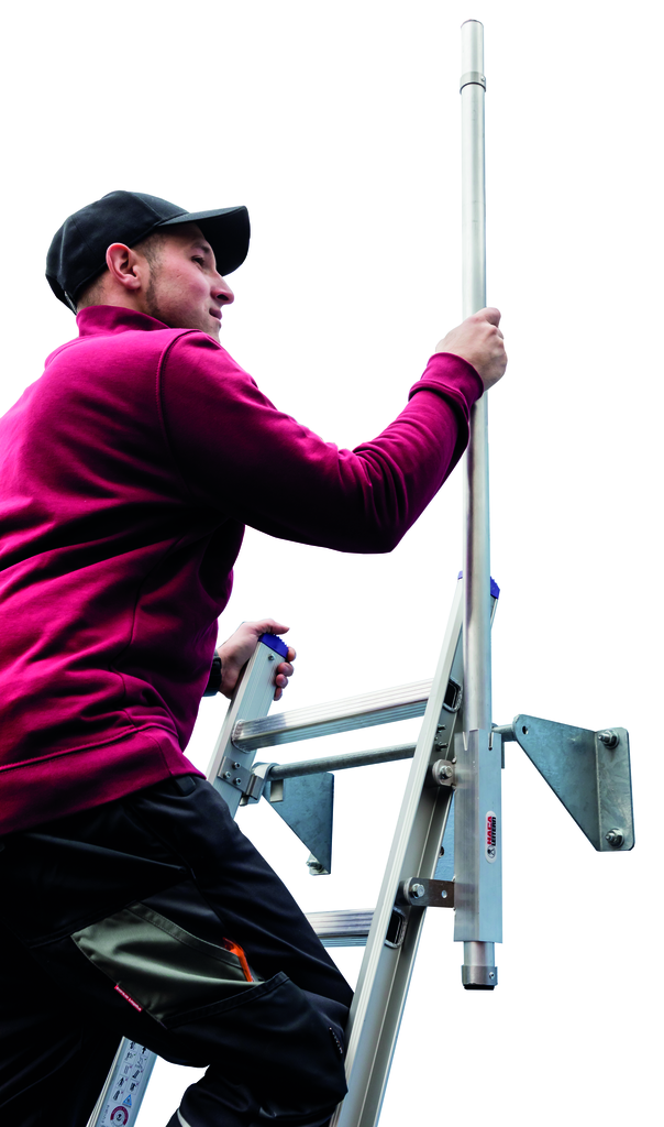 Anlegeleiter Alu, mit Klapptraverse Anlegeleiter Alu, mit Klapptraverse