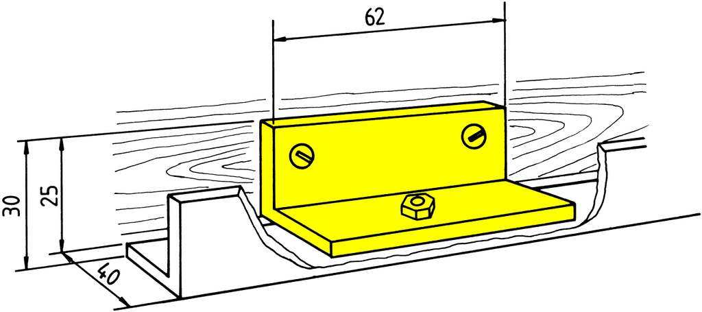 Schienenhalter (2 Stk.) in Winkelform Schienenhalter (2 Stk.) in Winkelform