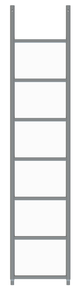 Grundleiter aus Edelstahl LW 366 mm mit Rohrprofil- Sprossen Grundleiter aus Edelstahl LW 366 mm mit Rohrprofil- Sprossen