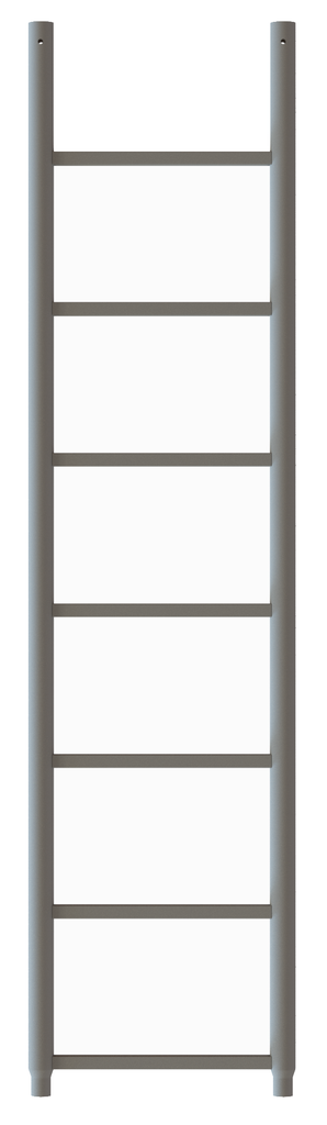 Ortsfeste Leiter aus Edelstahl LW 400 mm mit Rohrprofil-Sprossen Ortsfeste Leiter aus Edelstahl LW 400 mm mit Rohrprofil-Sprossen