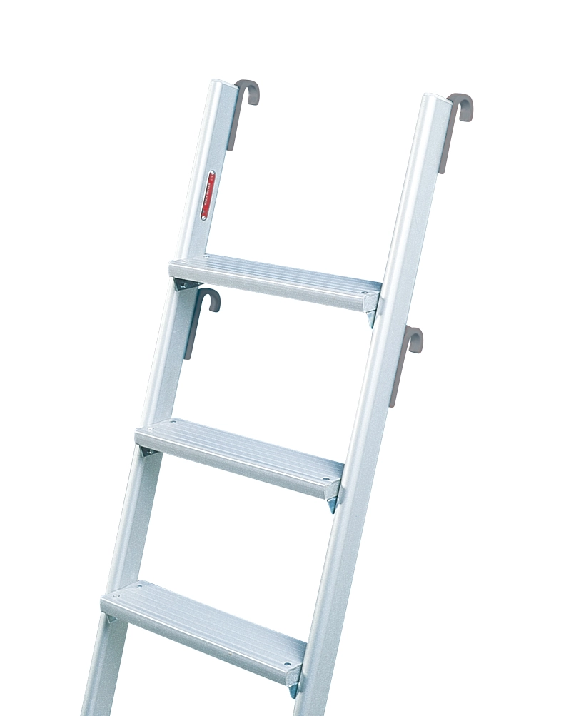 Stufenanlegeleitern aus Ovalrohr mit 2 Paar Haken Stufenanlegeleitern aus Ovalrohr mit 2 Paar Haken