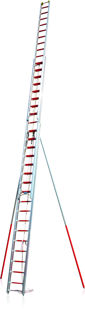3-tlg. JUST Schiebeleiter aus Aluminium DIN EN 1147