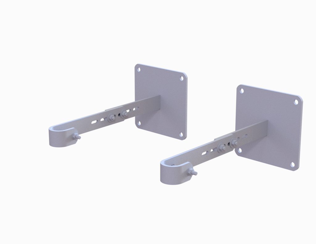 Wandbefestigung verstellbar, Ø 48, Mauerwerk, Stahl, feuerverzinkt