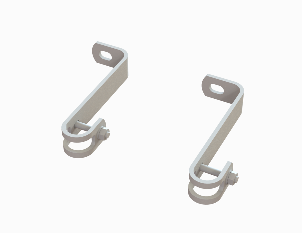 Wandbefestigungen für Ø 34, Edelstahl