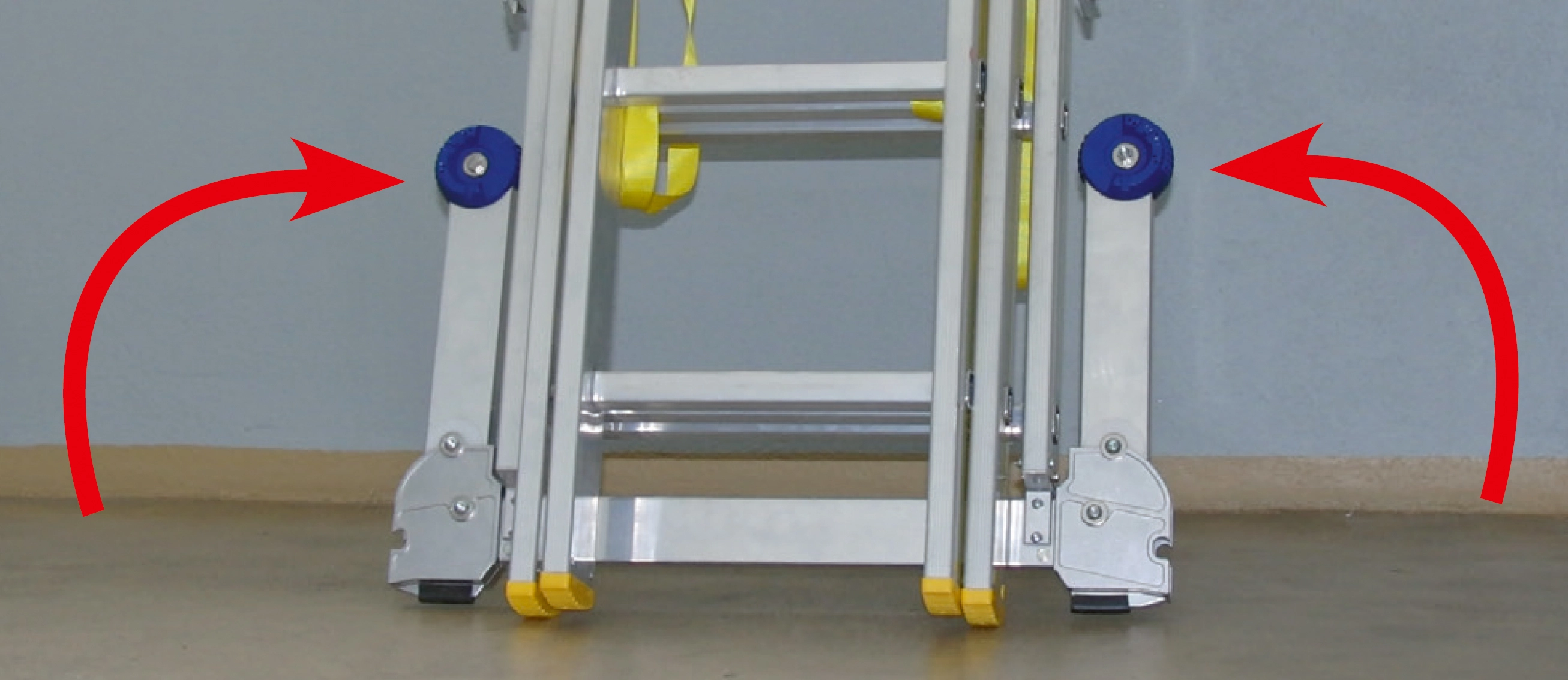 Anlegeleiter Alu, mit Klapptraverse Anlegeleiter Alu, mit Klapptraverse