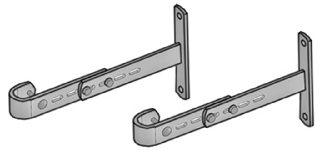 Wandbefestigung mit Leiteranschlussteil 160 – 260 mm Mauerwerk Ø 34 mm Wandbefestigung mit Leiteranschlussteil 160 – 260 mm Mauerwerk Ø 34 mm