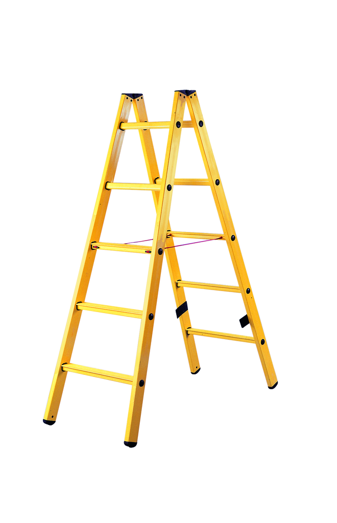 Stehleiter aus Fiberglas, mit Standsprossen Stehleiter aus Fiberglas, mit Standsprossen